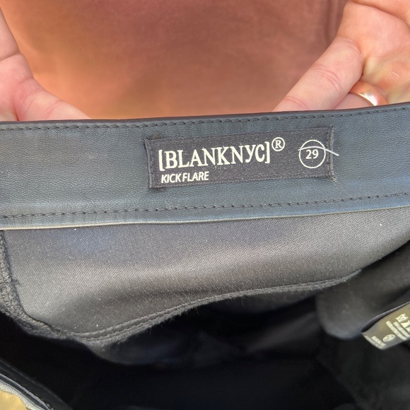 Blank NYC Faux Leather Kick Flare pants 29 NWOT - Picture 3 of 4